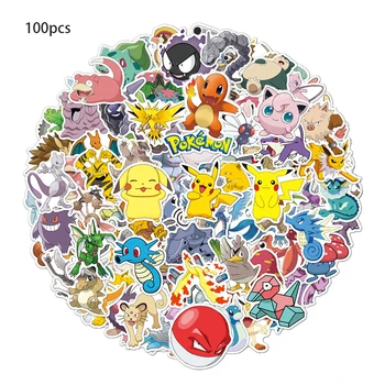 10/50/100 Tk DIY Veekindel Pikachu Anime Pokemons Kleepsud Pagasi Rula Kpop Telefon Sülearvuti Mootorratta Seina Kitarr