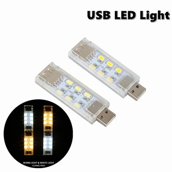 1TK Mini Portable USB-12 LED-Lamp, 5V Virnastatavates kahepoolne Helge Lugemine Kerge Sülearvuti Mobile Power Light Öö Valguses