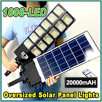 20000watts Uusim Solar LED Tänaval Valgus 1008 LED Seina Lamp Smart Kaugjuhtimispult Upgrad 800㎡ Laterna Aed Square Maanteel Valgus