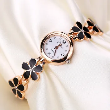 2022 Luksus Rhinestone Flower Käevõru Roostevabast Terasest Watch Fashion Väike Watche Naiste Bänd Kleit Naiste Kell Relogio Feminino