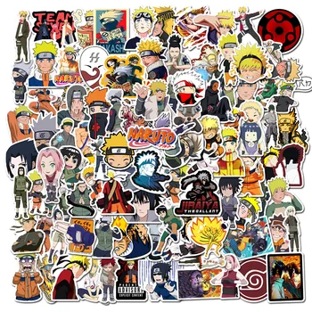 50tk Cartoon Naruto Kleebised Lahe Naruto Veekindel Kleebis Pagasi Rula Kitarr Sülearvuti Stikers Kid Mänguasi