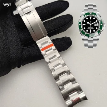 904L Metallist Watchbands Jaoks Rolex SUBMARINER DAYTONA Mehed Kokkupandavad Pannal Kella Rihm 20mm Solid Roostevabast Terasest Vaata Käevõru