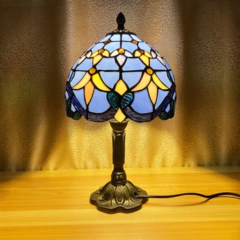 Barokk Tabel Lamp, Tiffany Kunsti Vintage Töölaua Kaunistus Kerge Loominguline Handamde Vitraaži Restoran Magamistuba Uuring