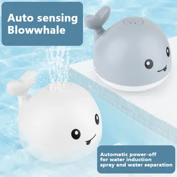 Beebi Vanni-Mänguasjad Cute Cartoon Vaal, Pihustatud Vesi, Dušš Ujuda Bassein Suplemiseks Mänguasjad, Elektrilised Vaal Vann Palli Hele LED Valgus