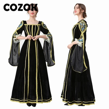 COZOK Naiste 18. Sajandil Keskaja Kostüümid Euroopa Poole Traditsiooniline Retro Kleidid Keskel Moodne Pikk Kleit Naine Cosplay