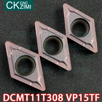 DCMT11T308 VP15TF DCMT 11T308 VP15TF Karbiid lisada Välise Toite sisestada Vahend, Metalli Treipingi CNC cutter Vahend roostevabast terasest