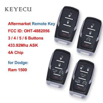 Keyecu Järelturu Smart Remote Võti Fob 433.92 MHz KÜSI PCF7939M / HITAG AES / 4A Kiip Dodge Ram 1500 2019 2020 OHT-4882056
