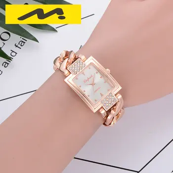 Luksus Quartz Watch Naised, online müük HOT Müüa Sulamist Ristküliku наручные часы Lihtne Femmes Montres Käevõru Montre Randmele Käekella