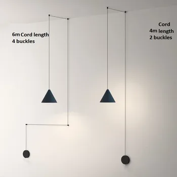 Põhjamaade Pikk Traat disain Led Ripats, Tuled Geomeetriline Ripats Lamp elutoas voodi kõrval Seina Sconce Rippuvad põhjal Võistluskalendri