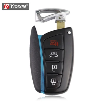 YIQIXIN HY22 Lihvimata Tühi Laba, 4 Nuppu Smart Remote Auto Key Shell Fob Jaoks Hyundai Santa Fe 2011-2015 Võti Juhul Katte Asendamine